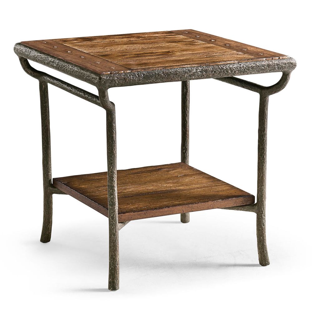Side Tables Forge Iron Square End Table