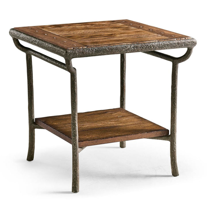 Side Tables Forge Iron Square End Table