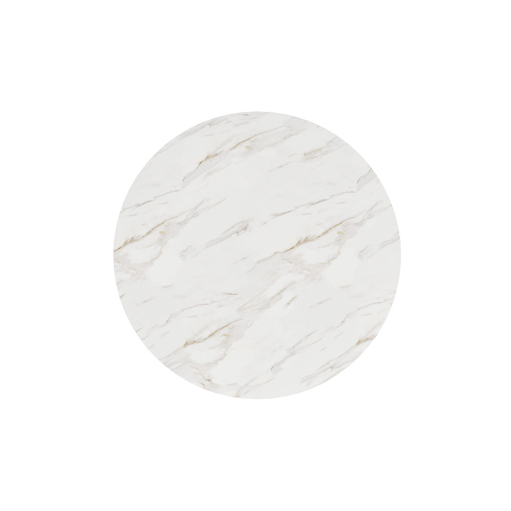 Verge Spot Table - White, Bronze Metallic