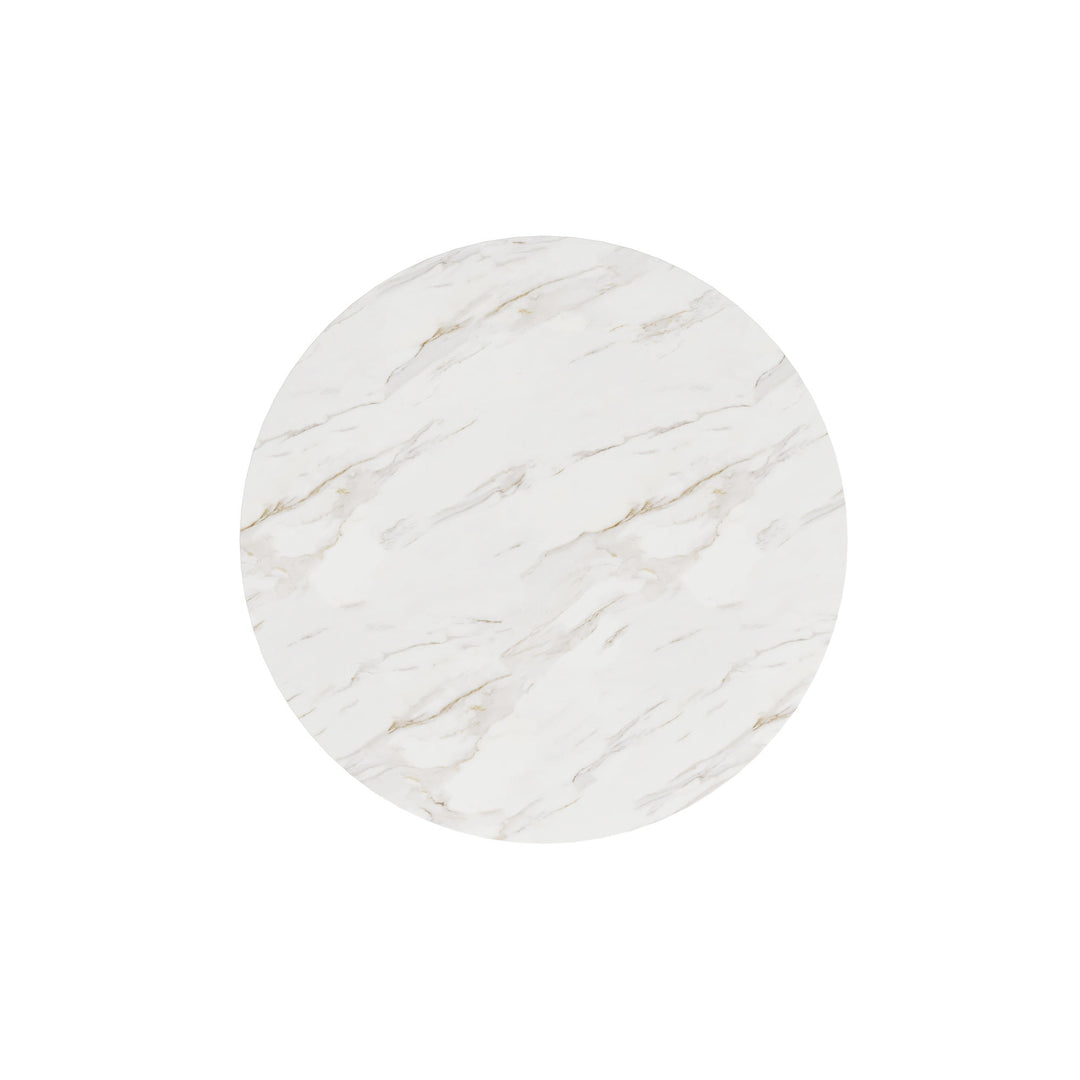 Verge Spot Table - White, Bronze Metallic