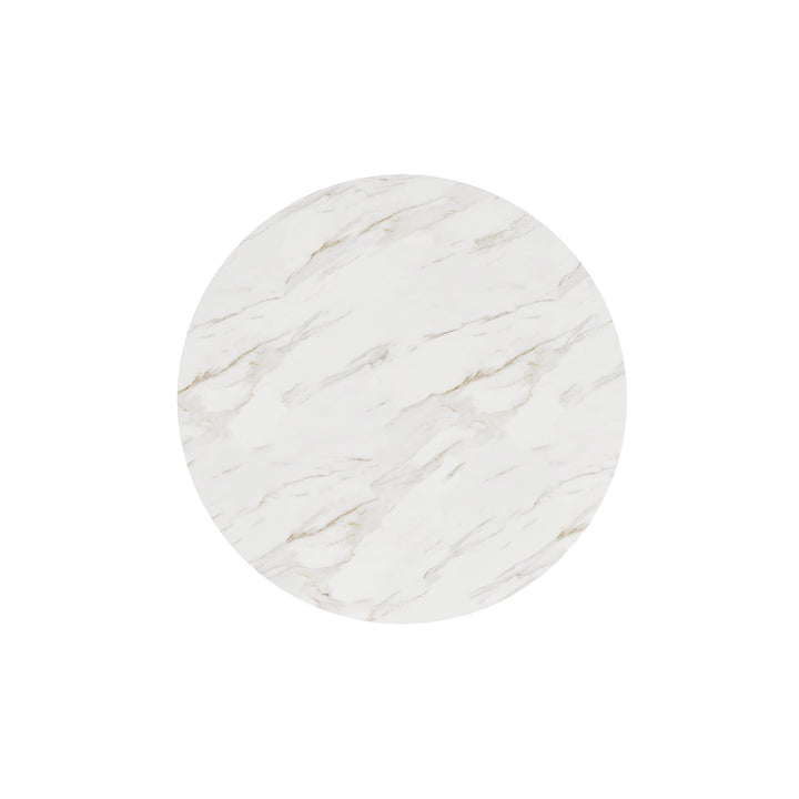 Verge Spot Table - White, Bronze Metallic