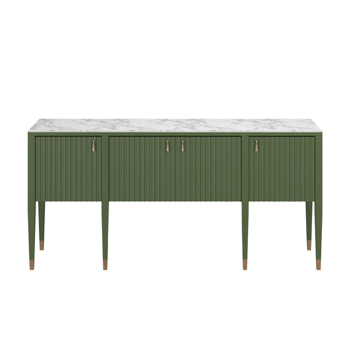 Eave II Sideboard with Stone Top-Darkened Sage