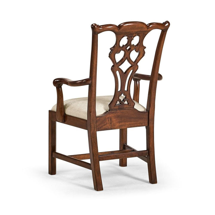 Dining Chairs Buckingham Chippendale Antique Mahogany Arm Chair
