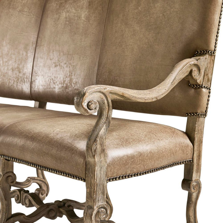 Sagehill Leather Banquette Bench