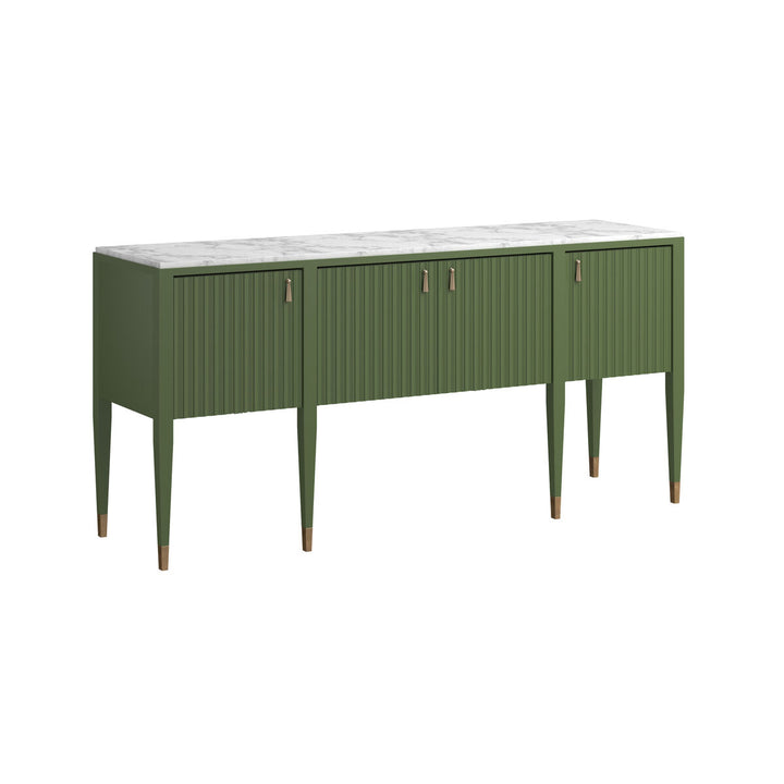 Eave II Sideboard with Stone Top-Darkened Sage