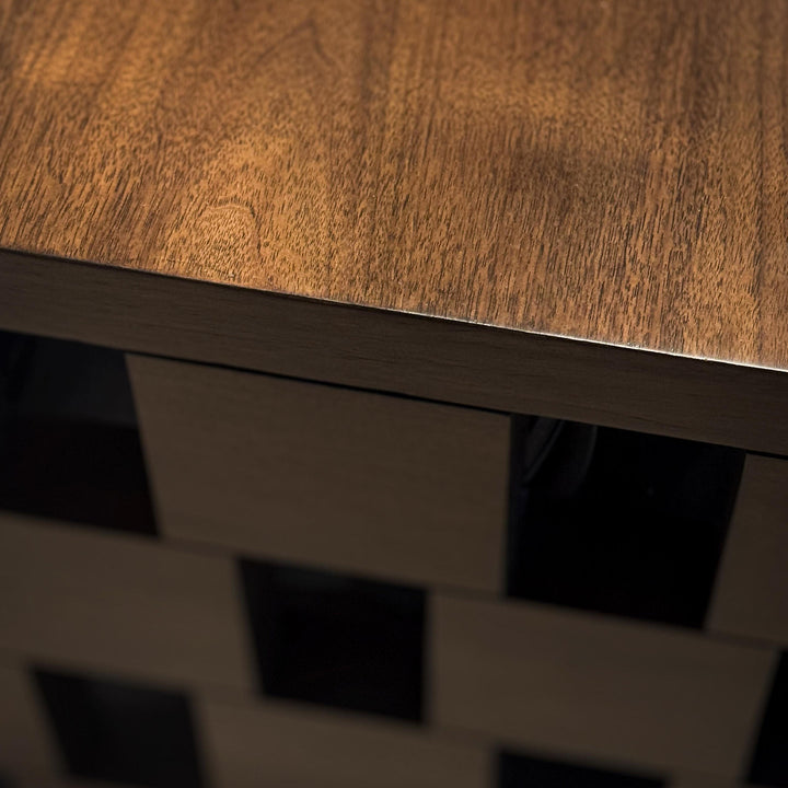 Verge Rectangle End Table - Handcrafted Walnut