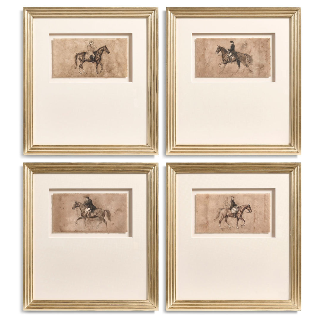 Equestrian Lines in Motion - Set of 4 - Default Title