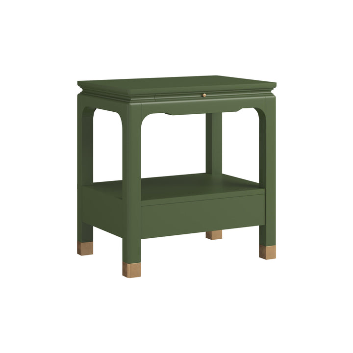 Eave II Bedside Table-Darkened Sage