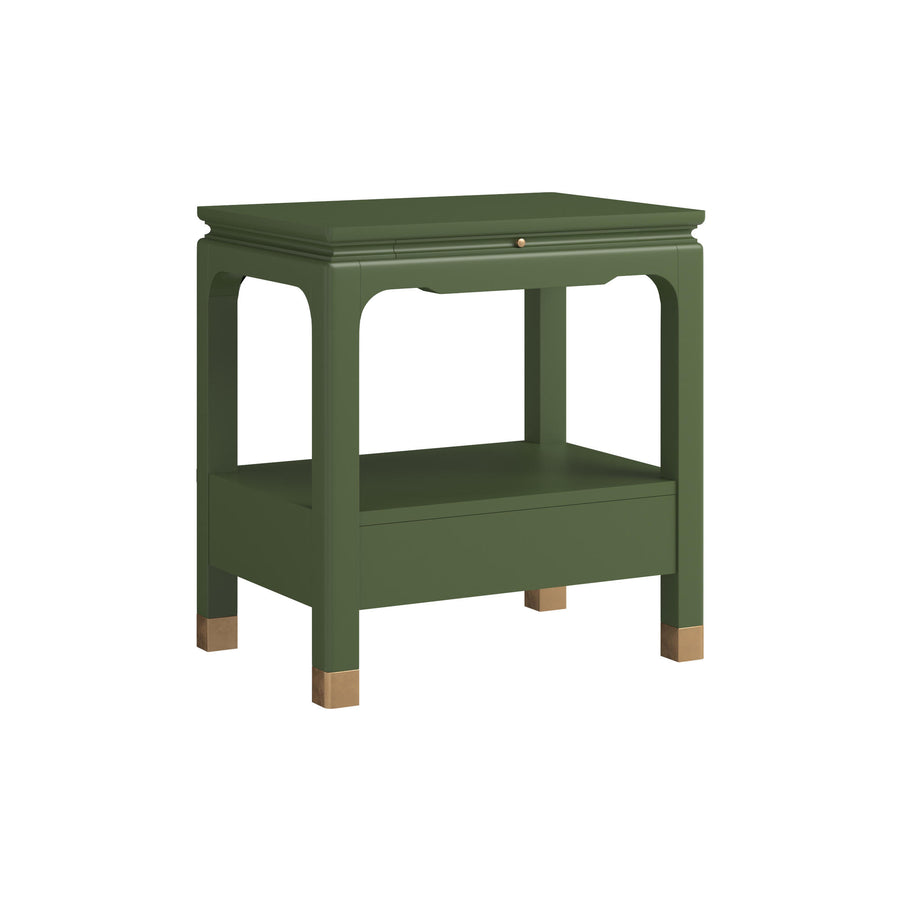 Eave II Bedside Table-Darkened Sage