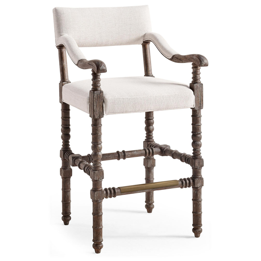 Caldera Oscura Upholstered Stool - Style: Arm Chair; Height: Bar Height