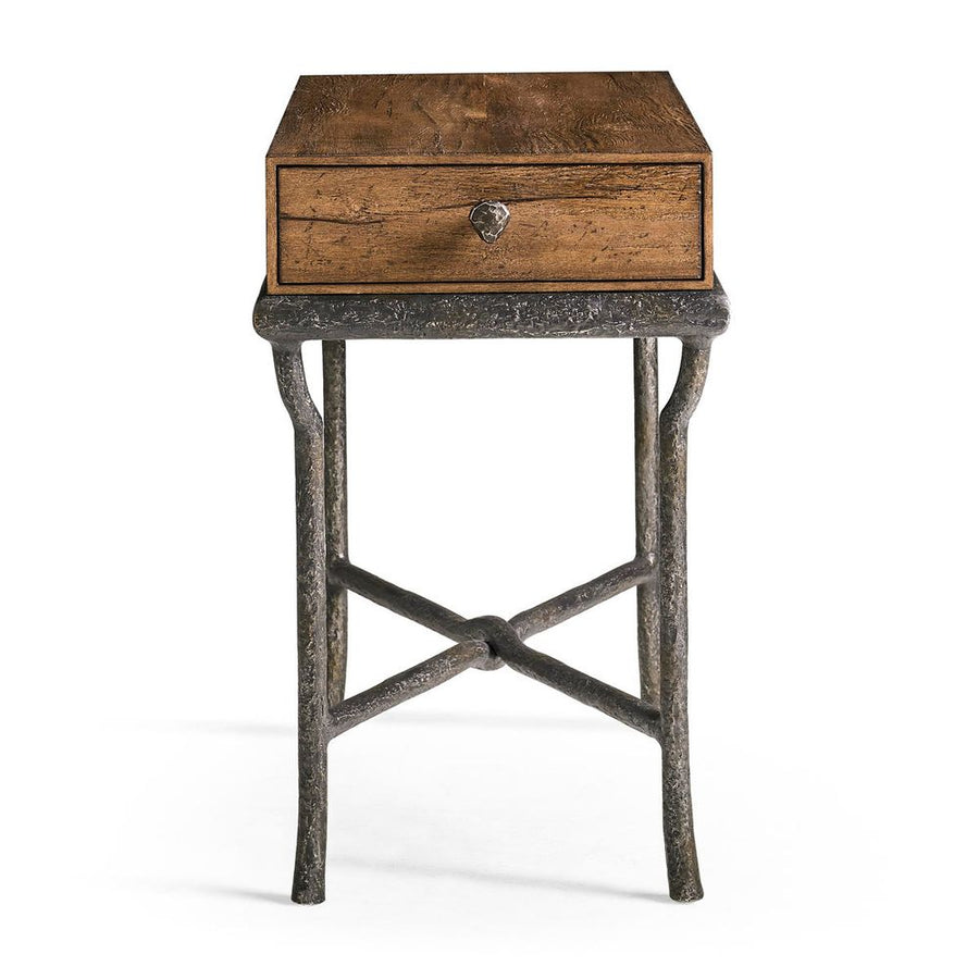 Side Tables Forge Iron Storage Side Table
