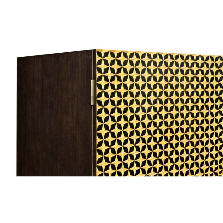 Cabinets & Curios Four-Point Star 3D Geometric Cabinet