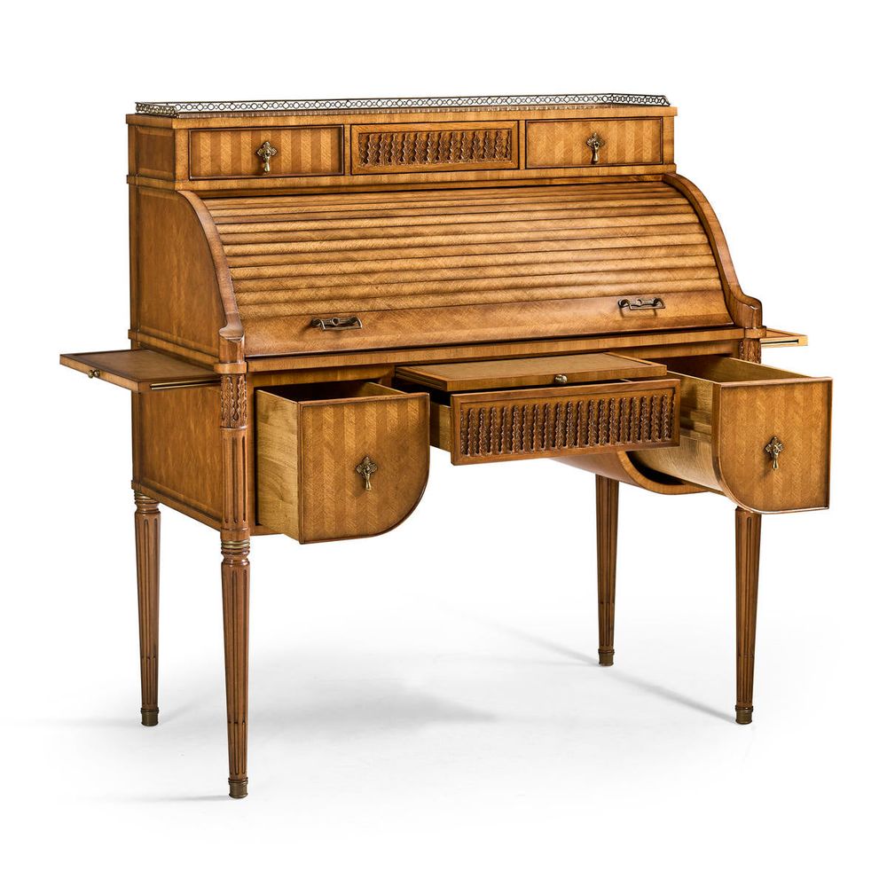 Desks Satinwood Roll Top Desk