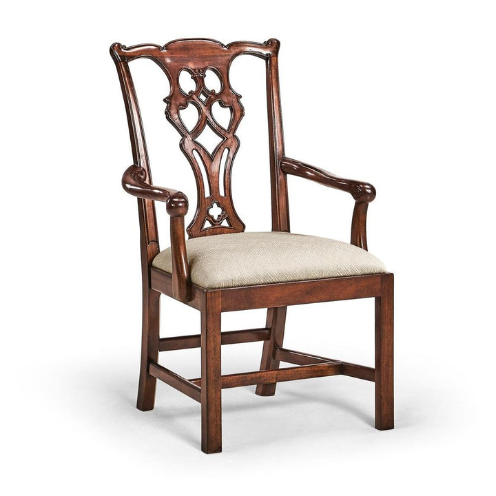 Dining Chairs Buckingham Chippendale Antique Mahogany Arm Chair