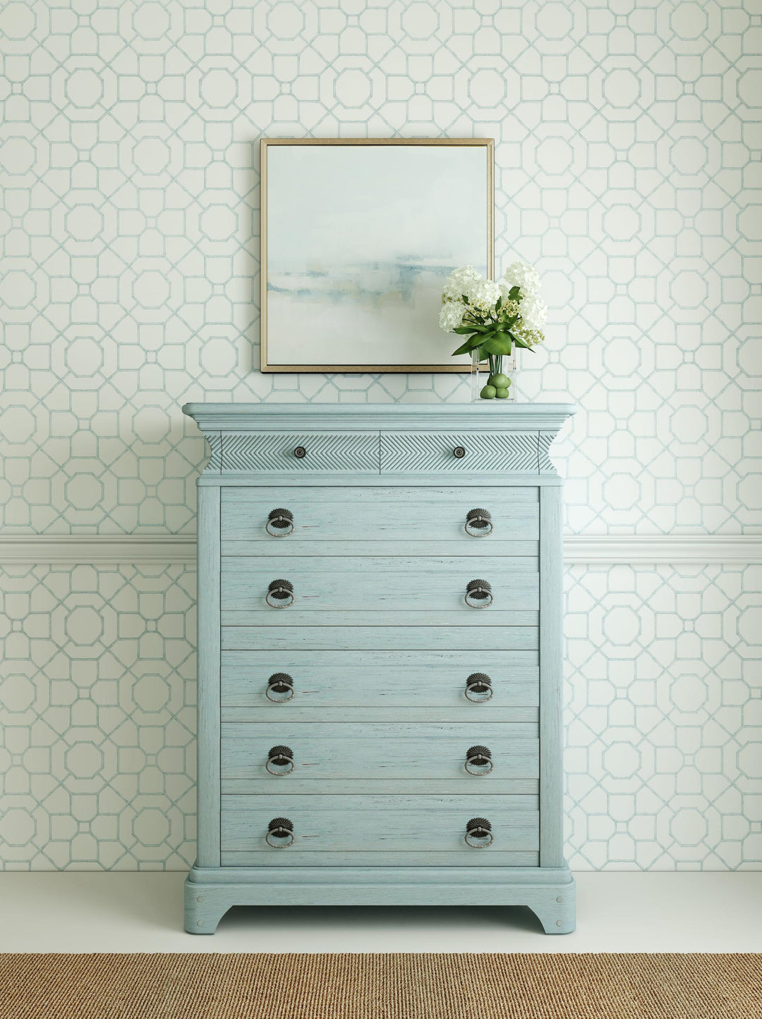 Summer Creek 8 Drawer Chest – Shutter Blue