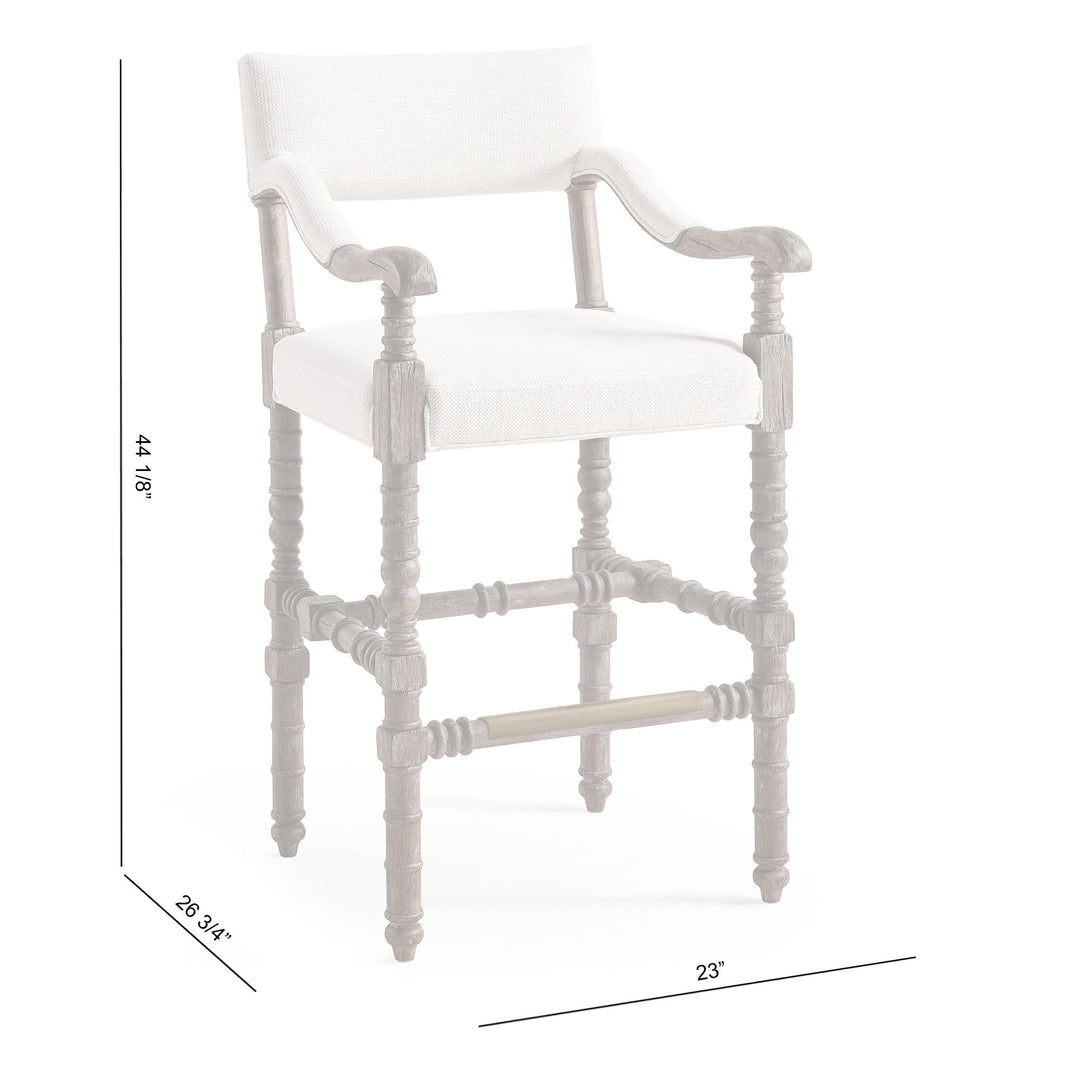 Caldera Oscura Upholstered Stool - image 18