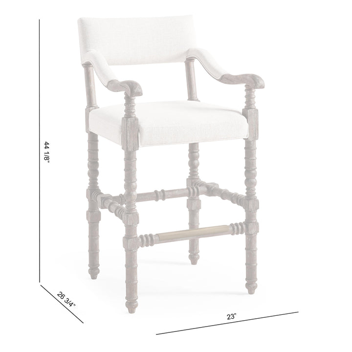 Caldera Oscura Upholstered Stool - image 18