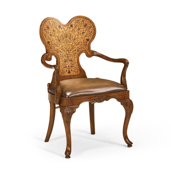 Dining Chairs Seaweed Marquetry Arm Chair