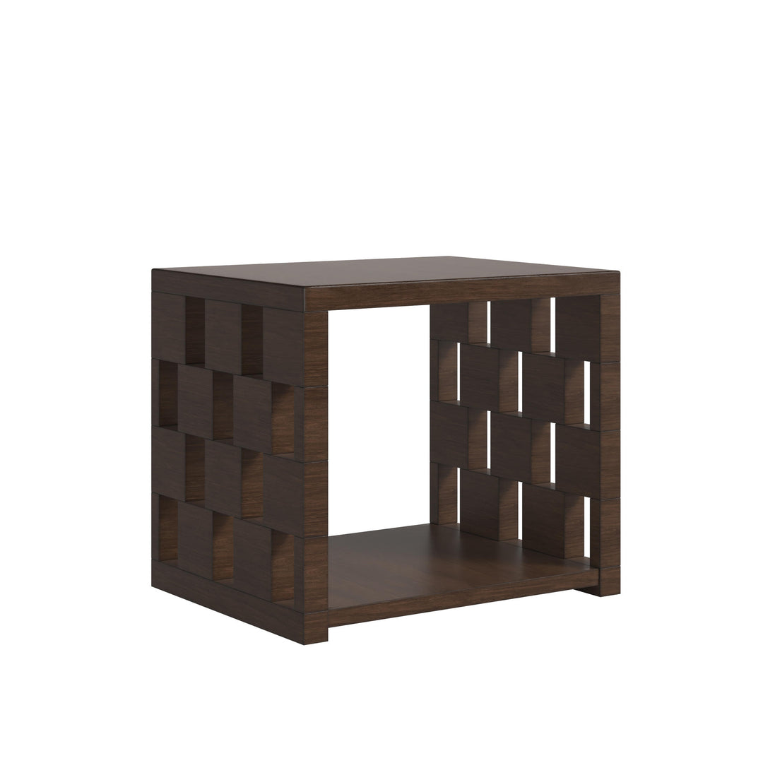 Verge Rectangle End Table - Handcrafted Walnut
