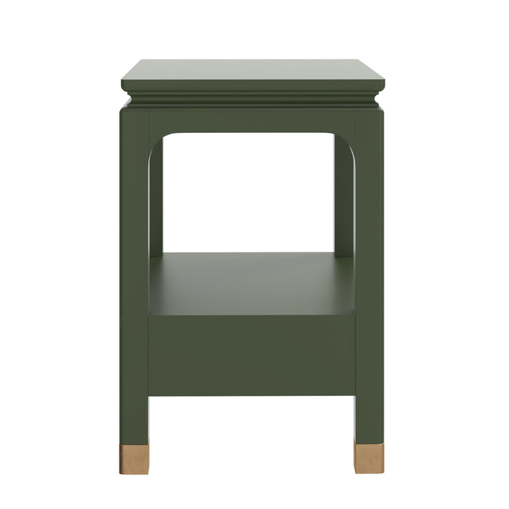 Eave II Bedside Table-Darkened Sage