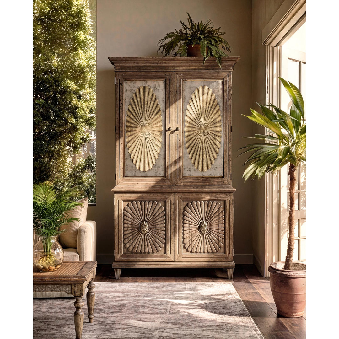 Palm Court Starburst Bar Cabinet - image 10