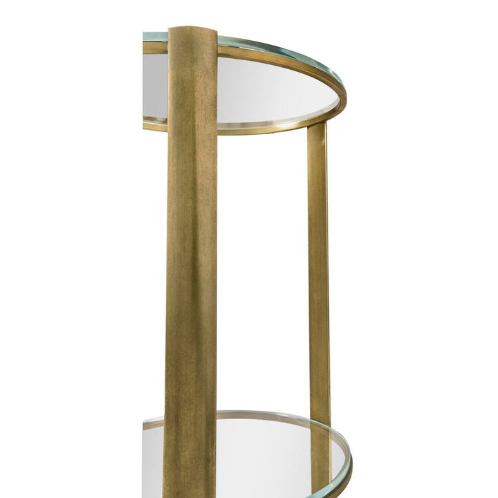 Cosmo Antique Brass Drinks Table