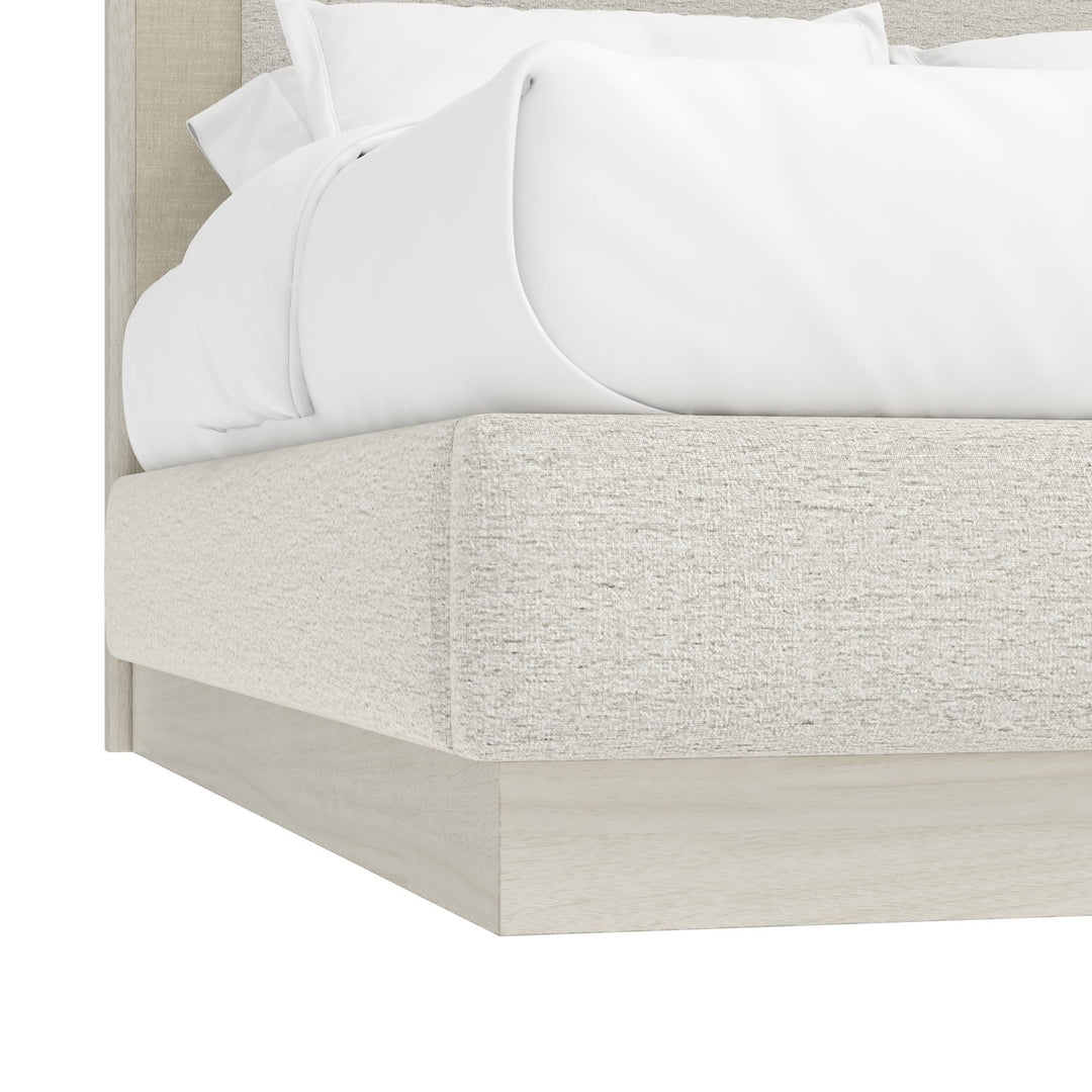 Cotiere King Upholstered Panel Bed - Linen