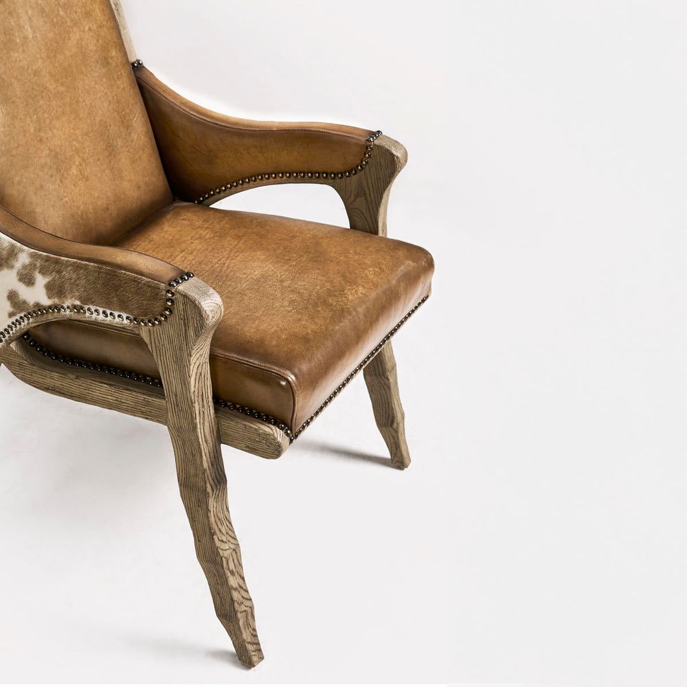 Echo Canyon Leather & Hide Chair
