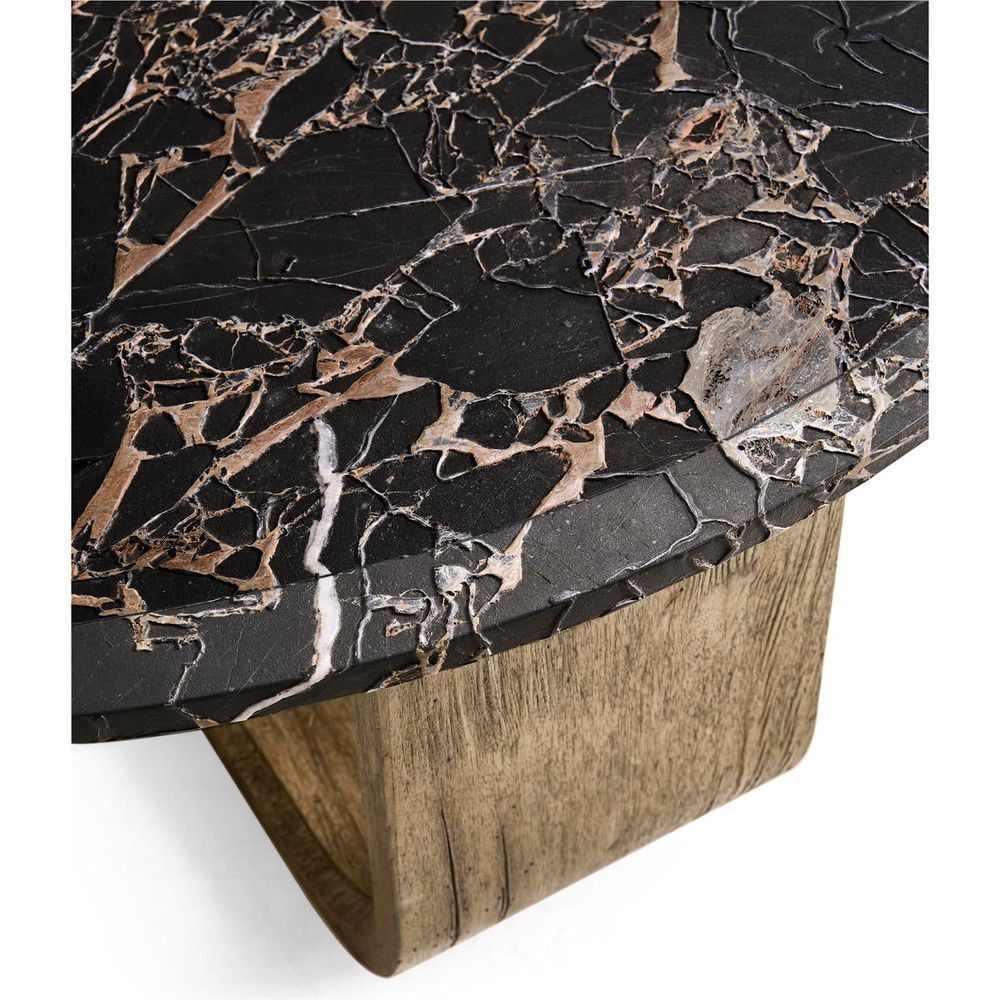 Stone Ridge Round Marble Cocktail Table Light