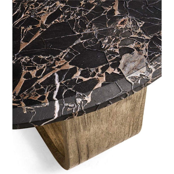 Stone Ridge Round Marble Cocktail Table Light