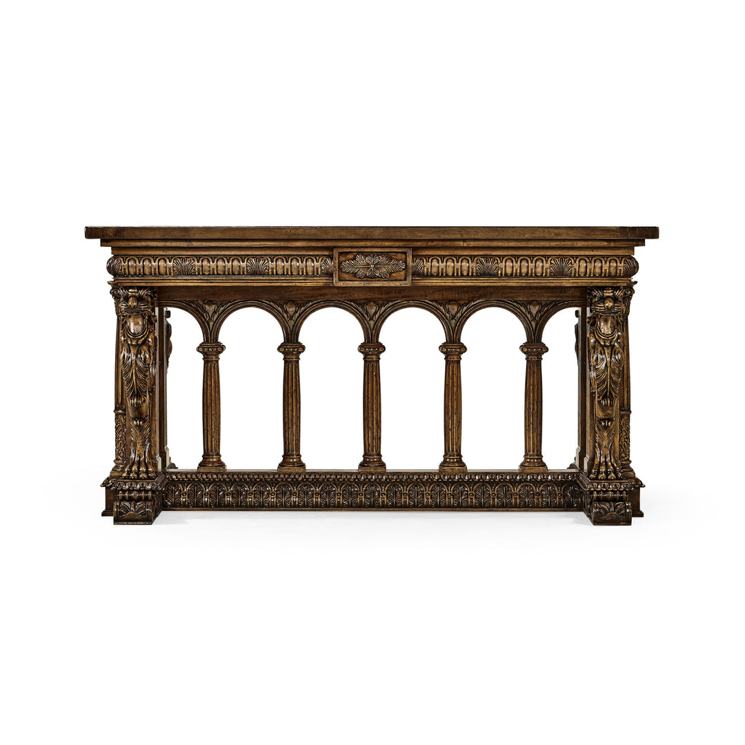 French Renaissance Style Library Table