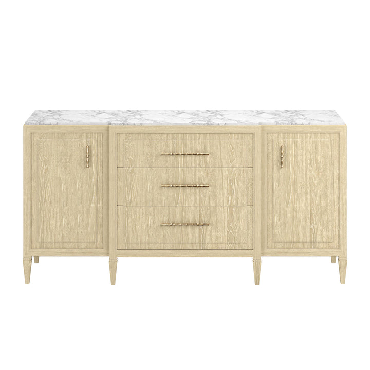 Eave II Credenza with Stone Top - Sundrenched Oak