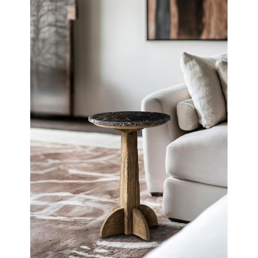 Side Tables Echo Canyon Round Marble Side Table