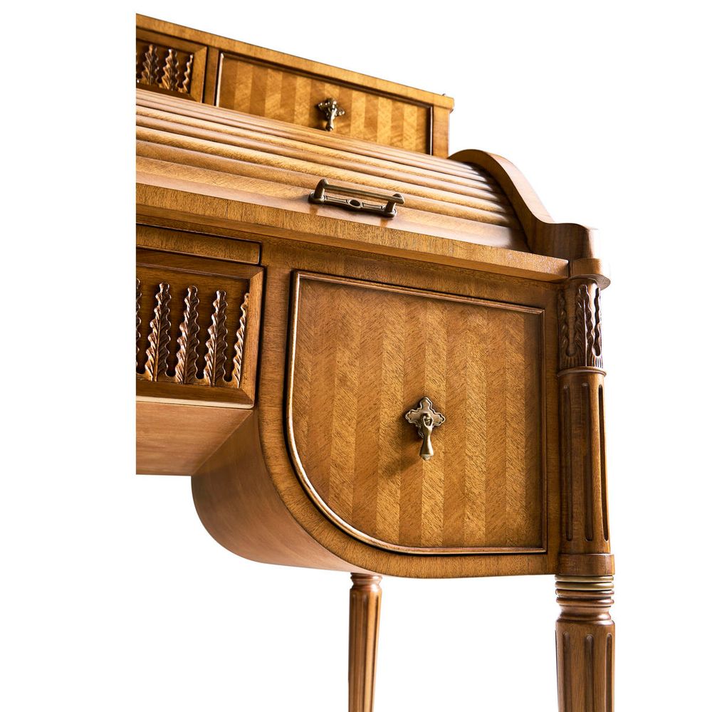 Satinwood Roll Top Desk