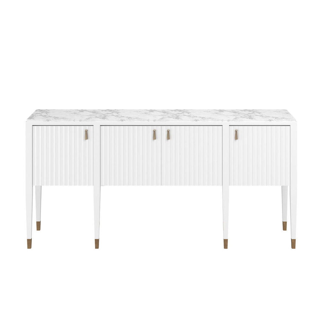 Eave II Sideboard with Stone Top-Uplifting White