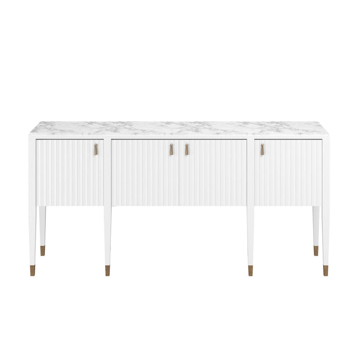Eave II Sideboard with Stone Top-Uplifting White
