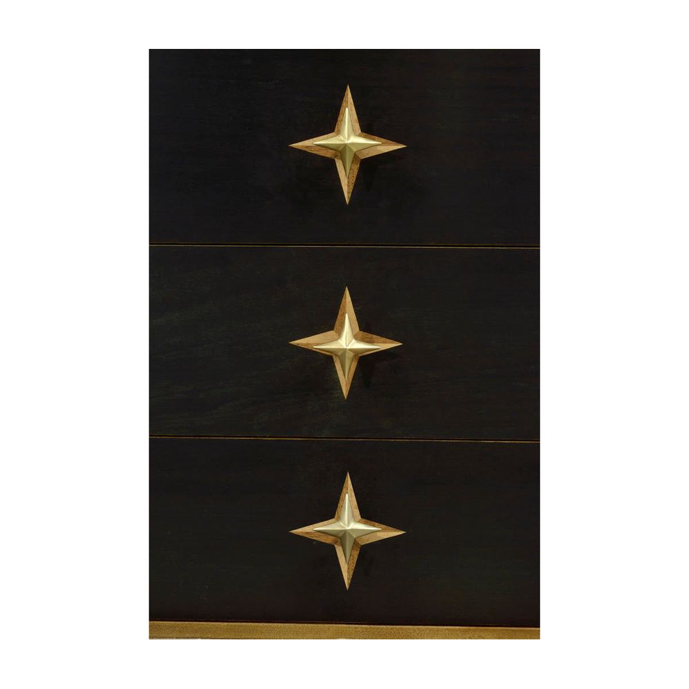 Cabinets & Curios Four-Point Star 3D Geometric Cabinet