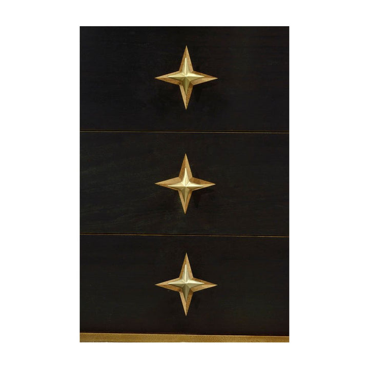 Cabinets & Curios Four-Point Star 3D Geometric Cabinet