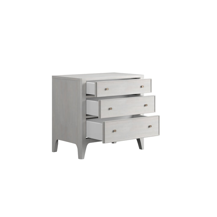 Mezzanine 3 Drawer Nightstand - Dove Grey