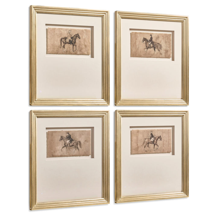 Equestrian Lines in Motion - Set of 4 - image 2