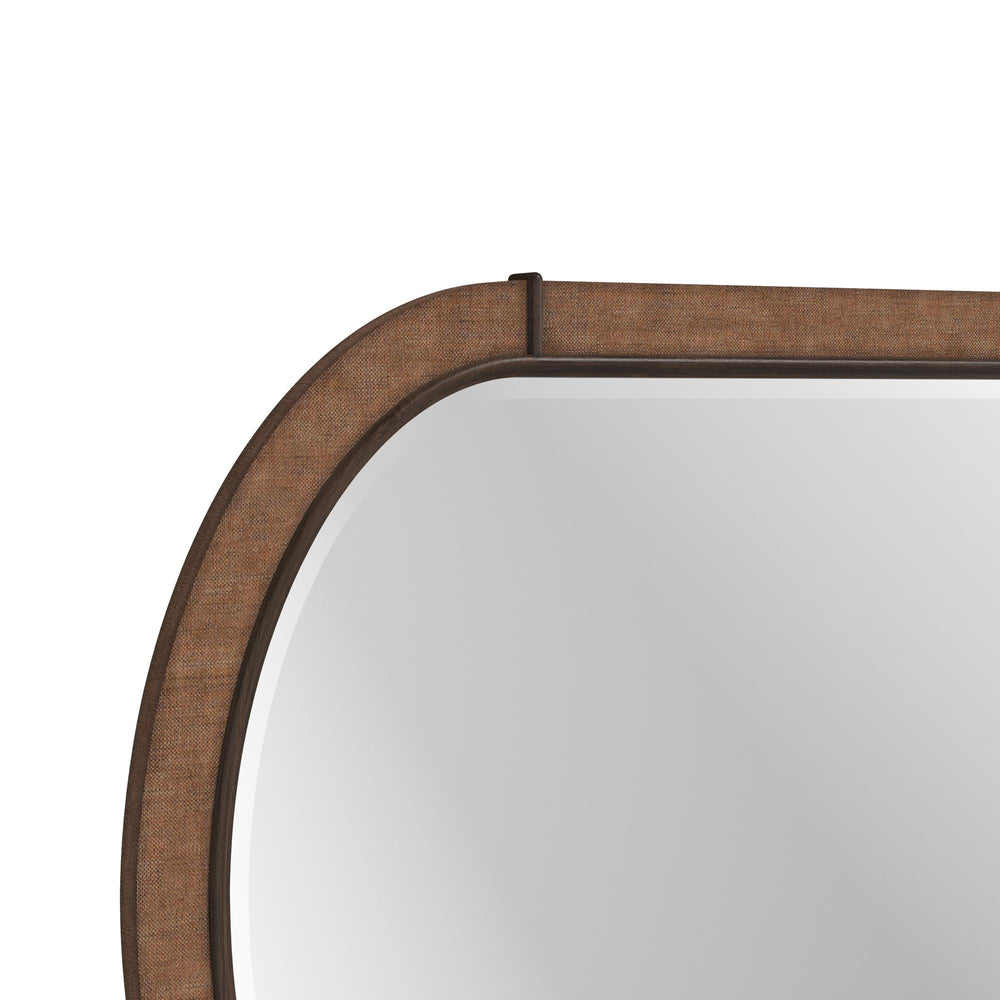 Verge Oval Mirror Woven - Handcrafted Walnut