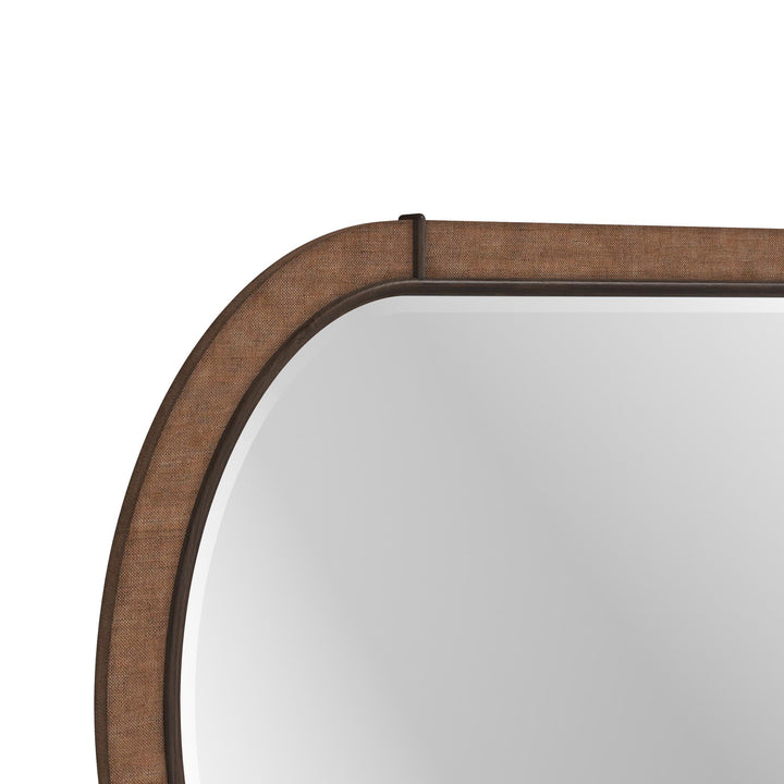 Verge Oval Mirror Woven - Handcrafted Walnut