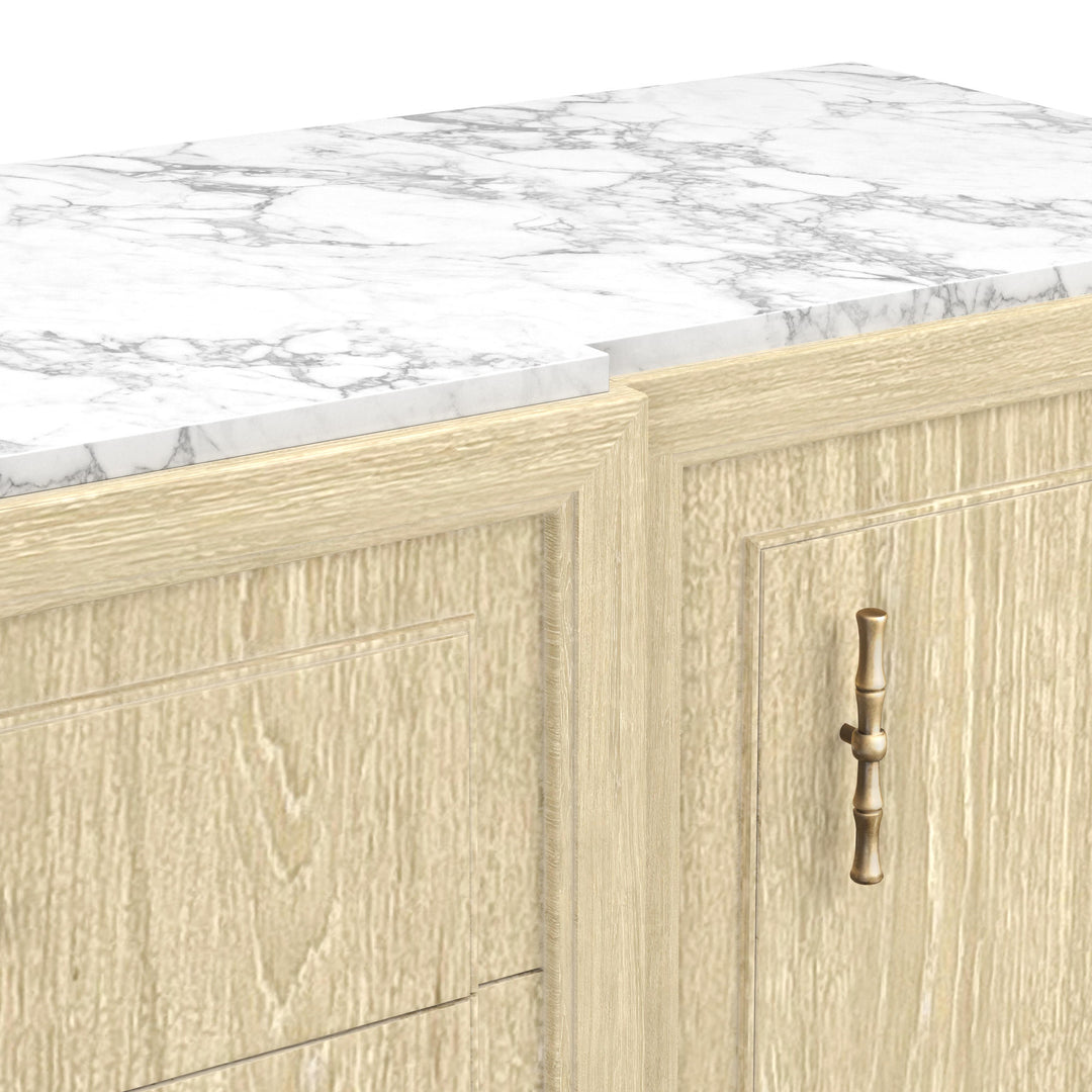 Eave II Credenza with Stone Top - Sundrenched Oak