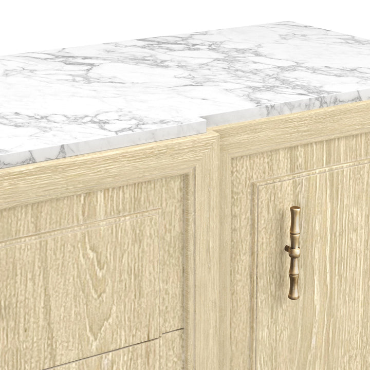 Eave II Credenza with Stone Top - Sundrenched Oak