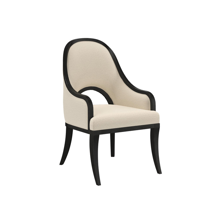 Atrium Hostess Chair - hand rubbed black with undertones of brown
