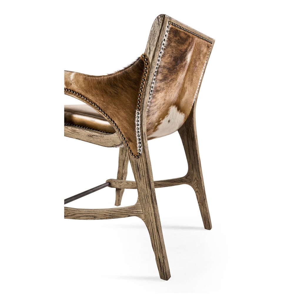 Echo Canyon Leather & Hide Stool