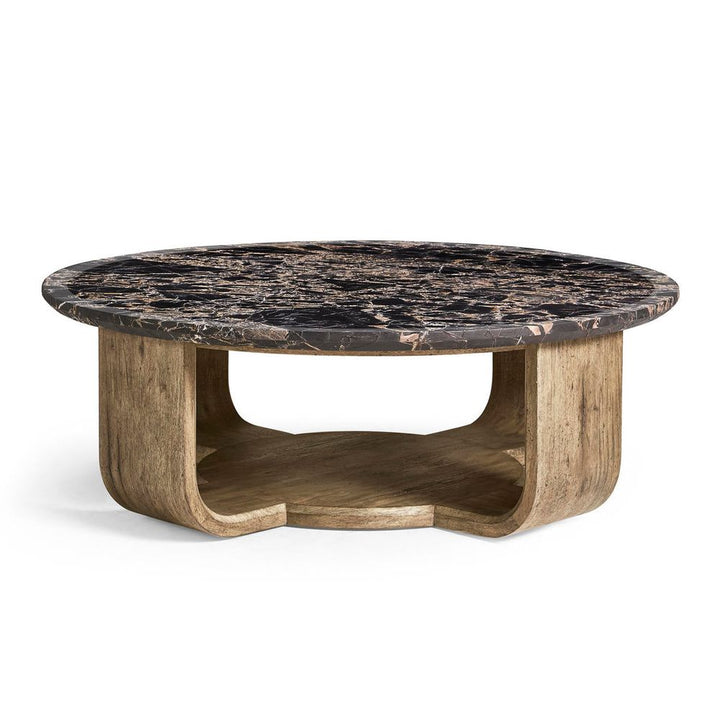 Coffee Tables Stone Ridge Round Marble Cocktail Table Light