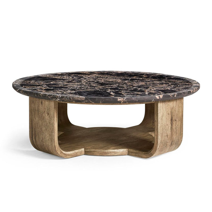 Coffee Tables Stone Ridge Round Marble Cocktail Table Light