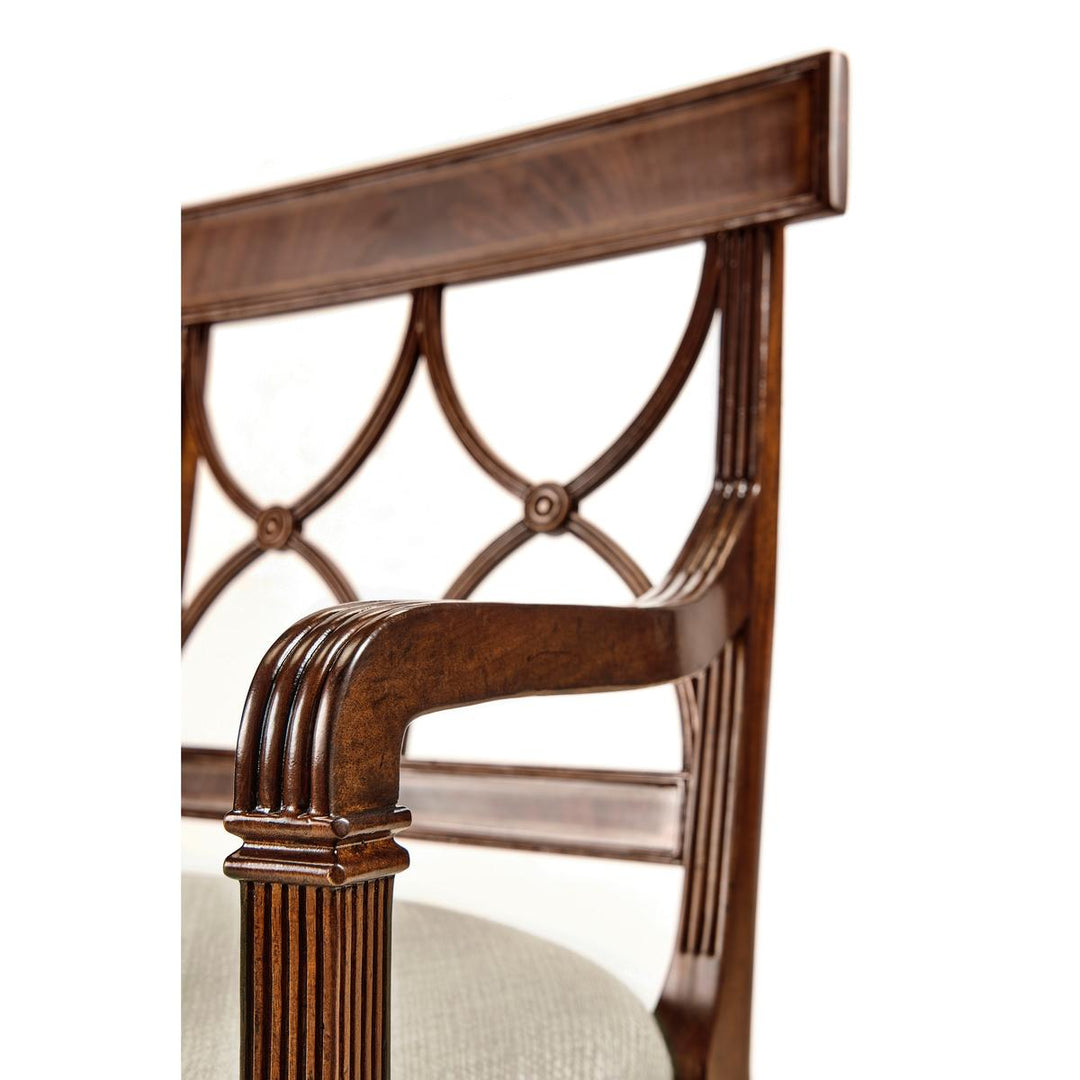 Regency Curved Back Arm Chair