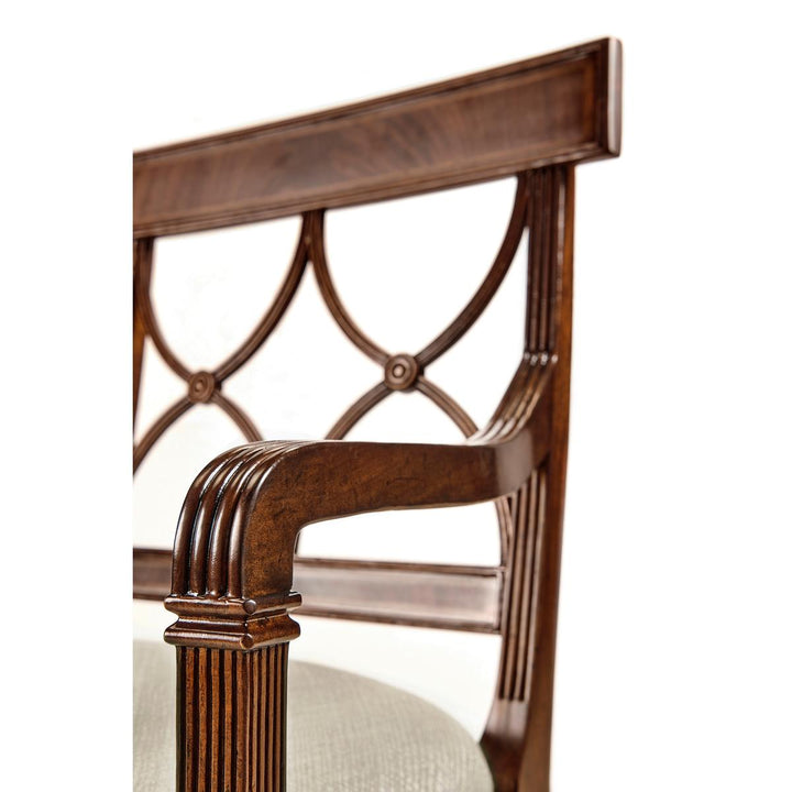 Regency Curved Back Arm Chair